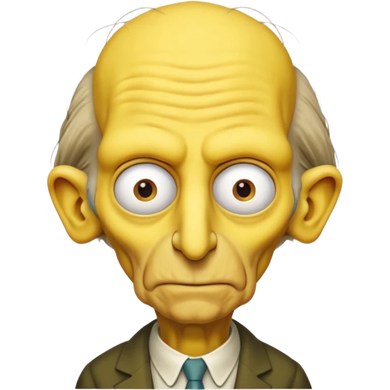Mr. Burns, simpson, yellow skin tone, very very very long nose. complete yellow emoji