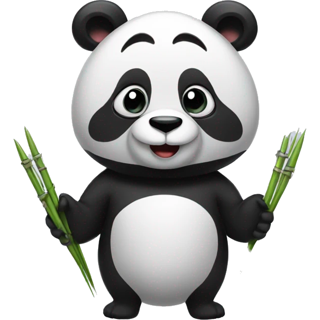 Panda with long nails emoji