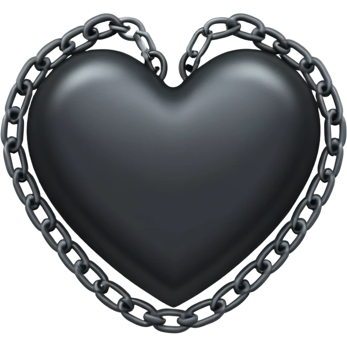 Black heart with chain emoji