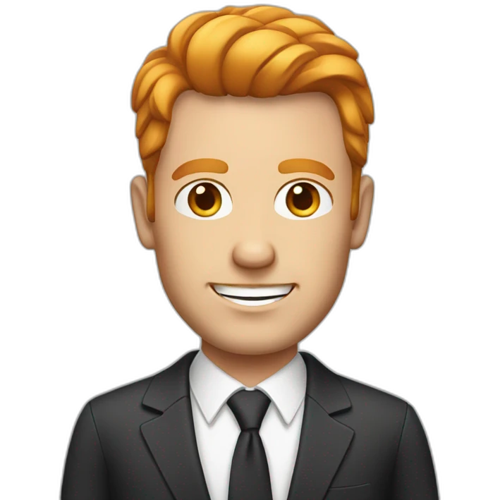 male mid-aged german executive-type expat with Halbglatze and red-blond hair living in vietnam emoji
