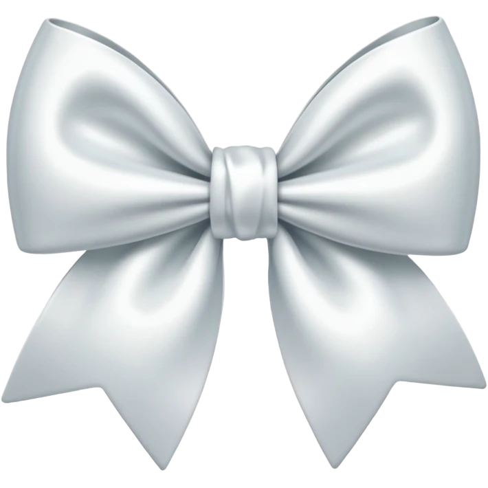 white satin bow emoji