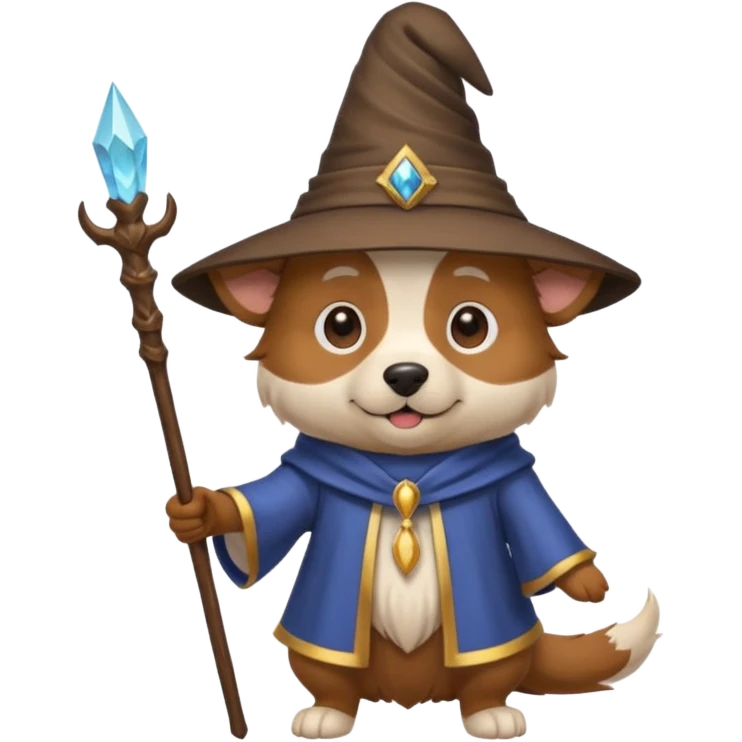 Dog wizard emoji