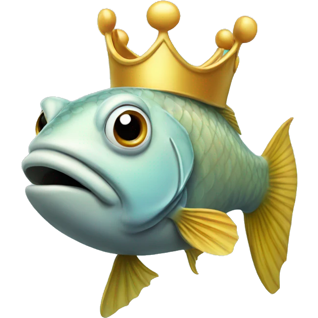 Fish with a crown emoji