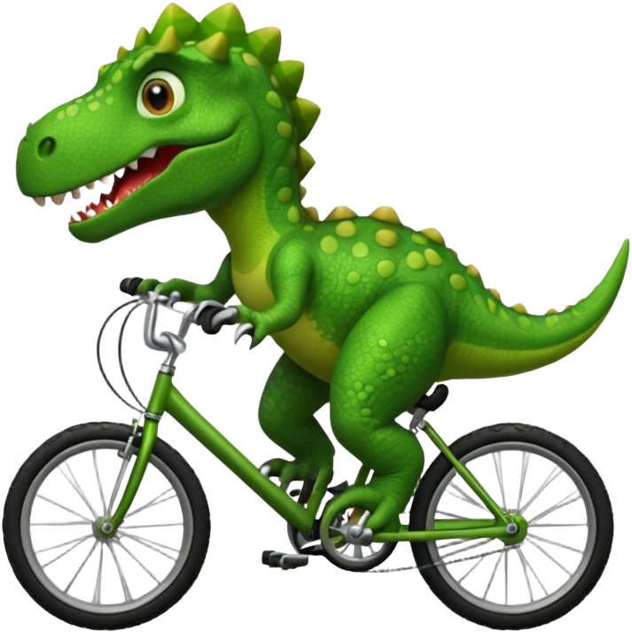 dinosaur riding a bike emoji