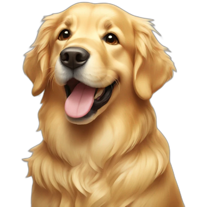 happy golden retriever emoji