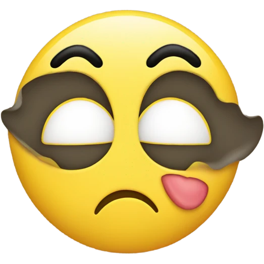 Yellow emoji with kisses on face emoji