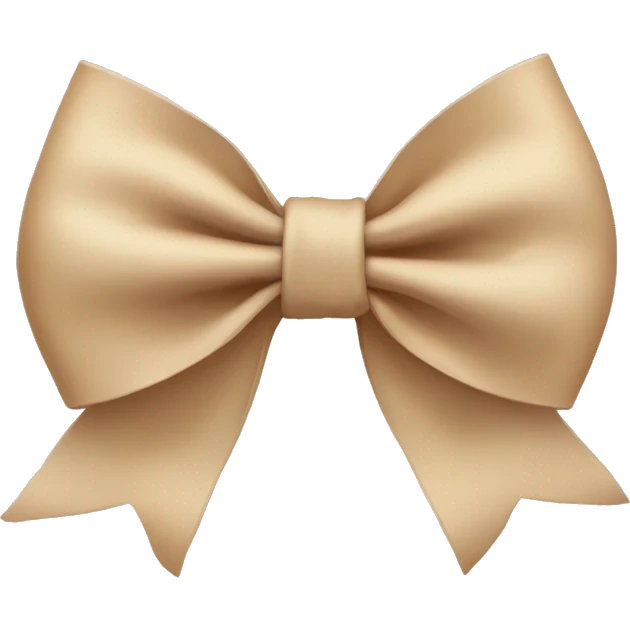 Beige bow emoji