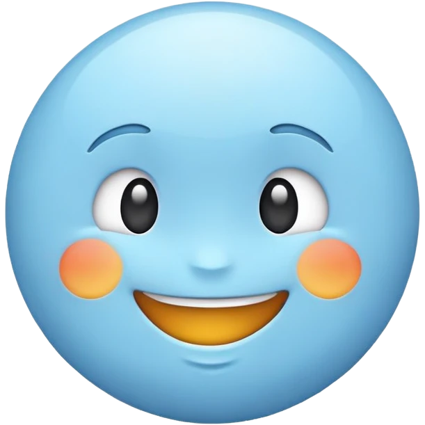 Cute emoji light Blue  emoji