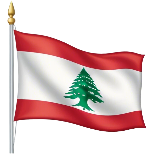 Lebanese flag with a Byblos vibe emoji