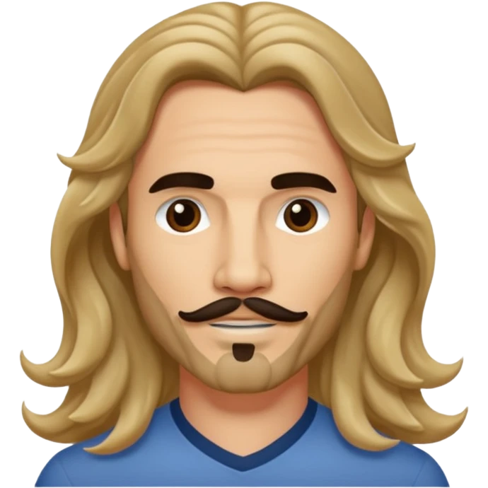 Kevin Richardson with long hair emoji