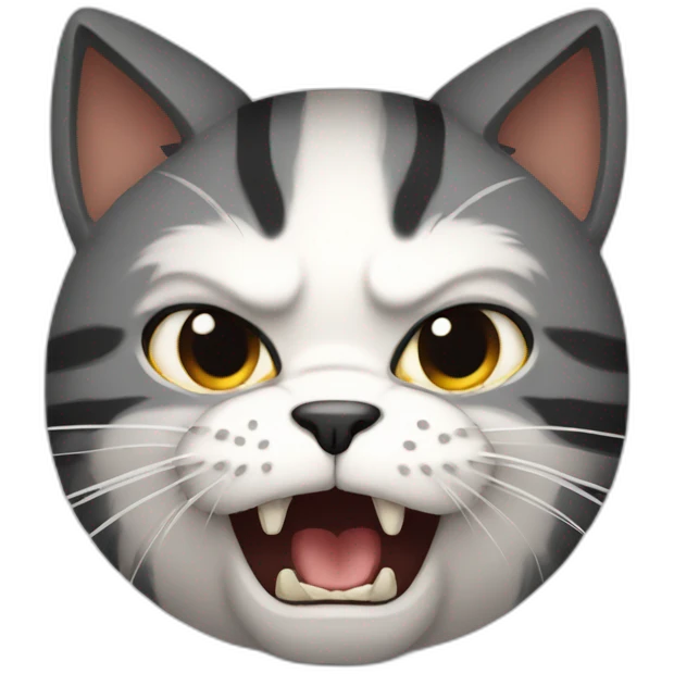 Very angry cat emoji