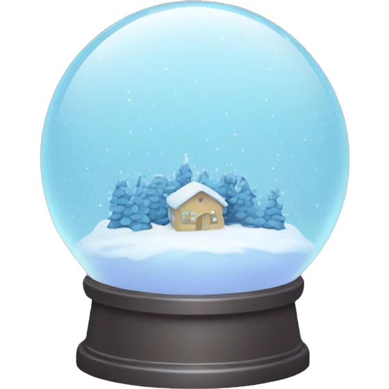 Pastel Blue Snow globe emoji