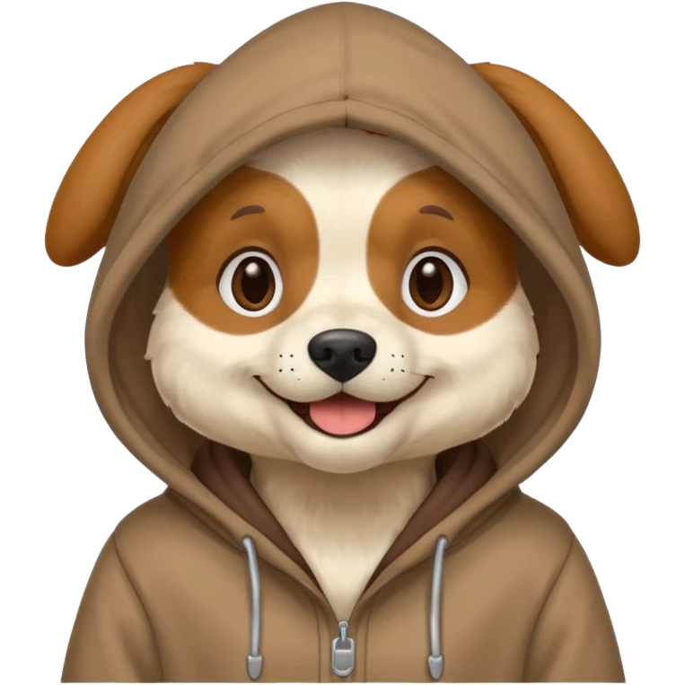 dog wearing a hoodie emoji
