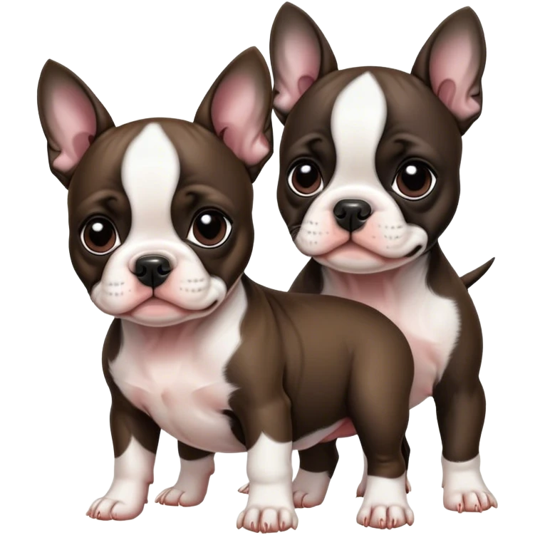 pitbull boston terrier puppies emoji