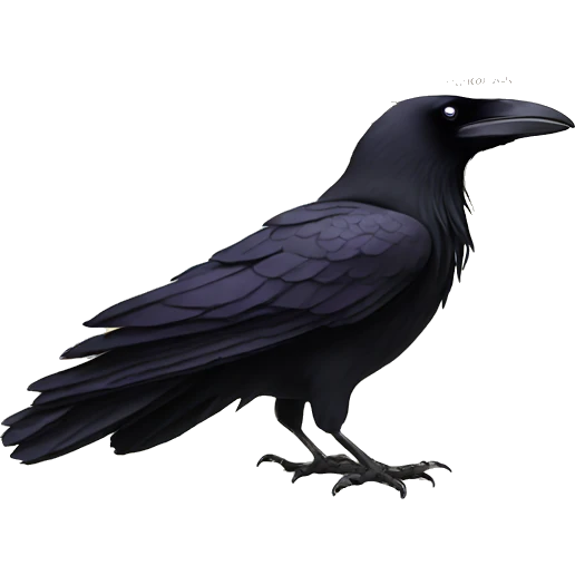 Raven on book emoji