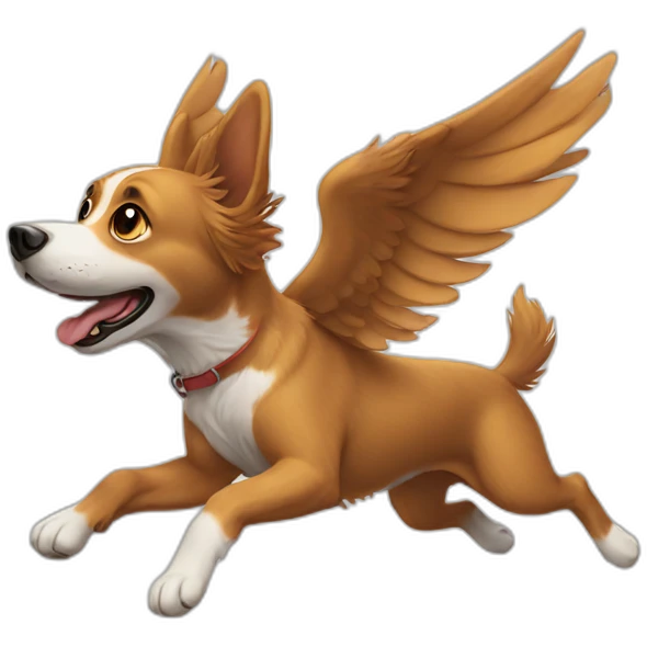 Flying dog emoji