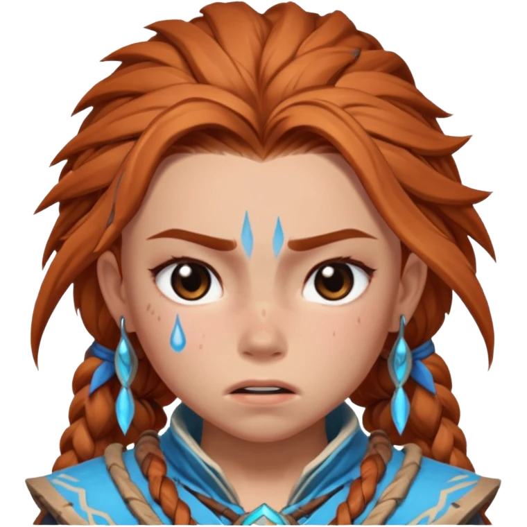 crying aloy from horizon forbidden west the game emoji