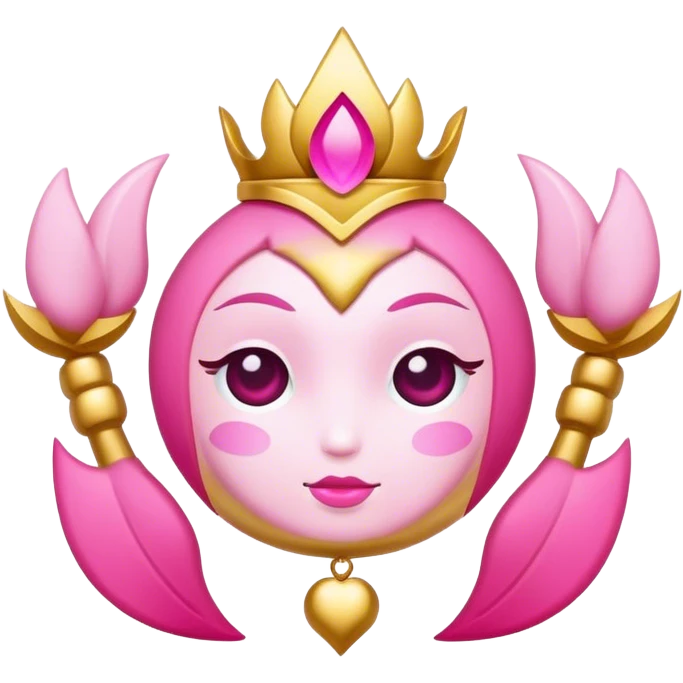 belief gold pink emoji