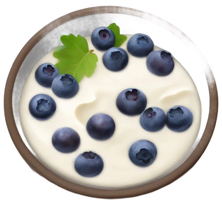 yoghurt bowl with grapes and blueberries emoji