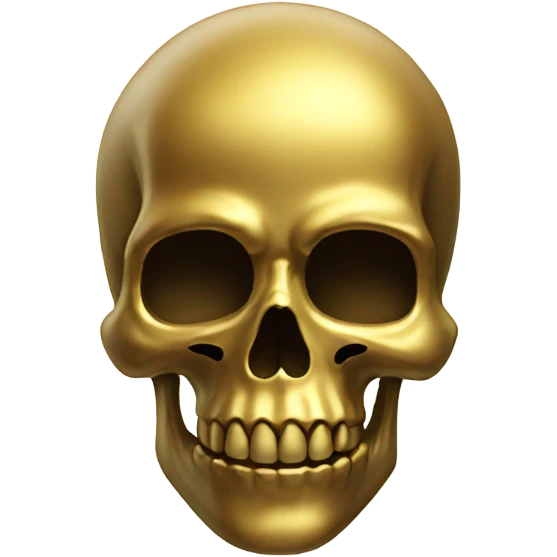 Gold skull emoji