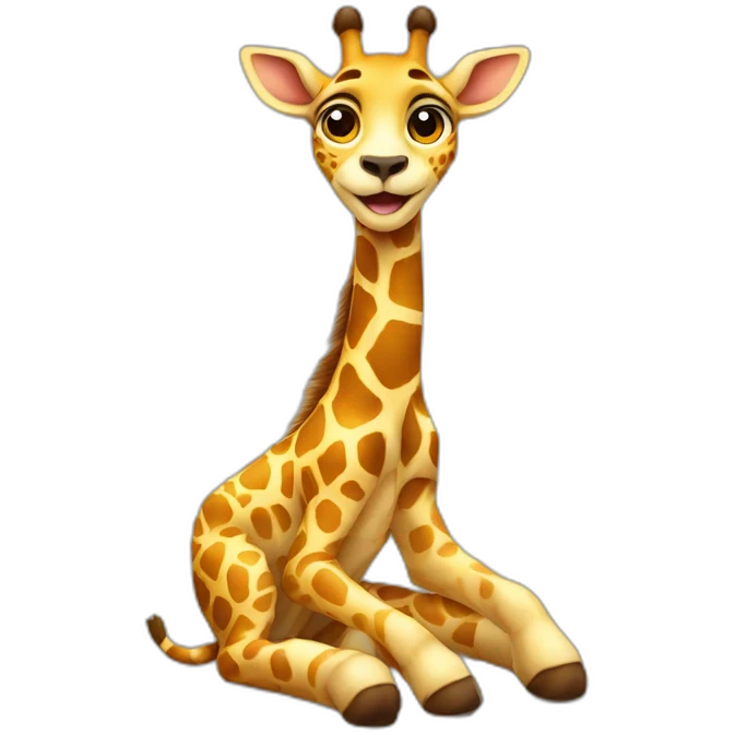 Girafe sur un chat emoji