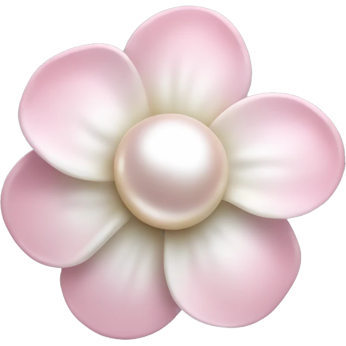 Pearl light pink flower emoji
