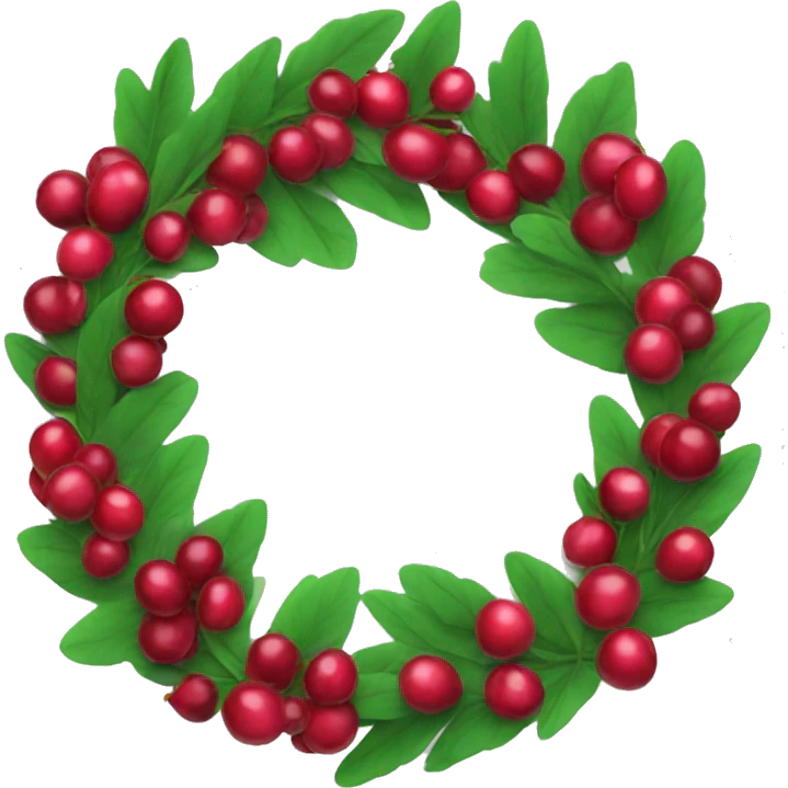 Cranberry Wreath emoji