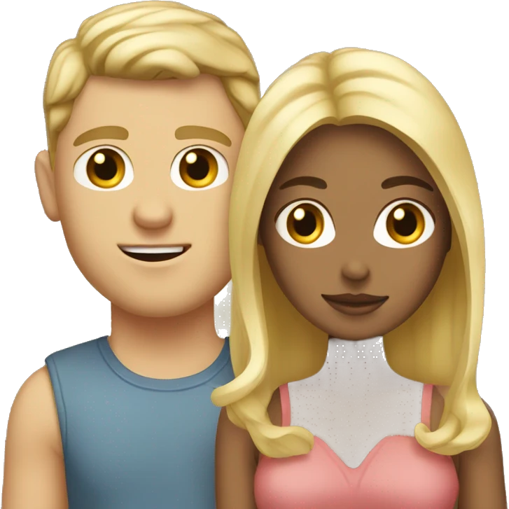 White boyfriend and blonde Mexican girlfriend  emoji