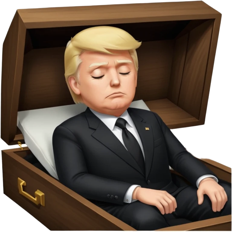 donald trump death in coffin emoji