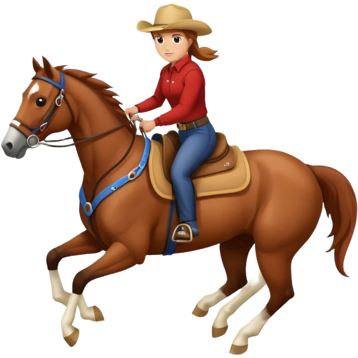 Barrel racing horse emoji