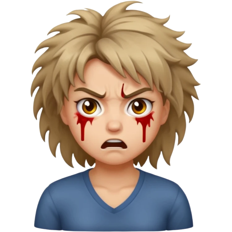 A girl that’s mad, straggling herself emoji