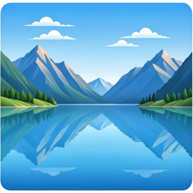 lake between mountains emoji