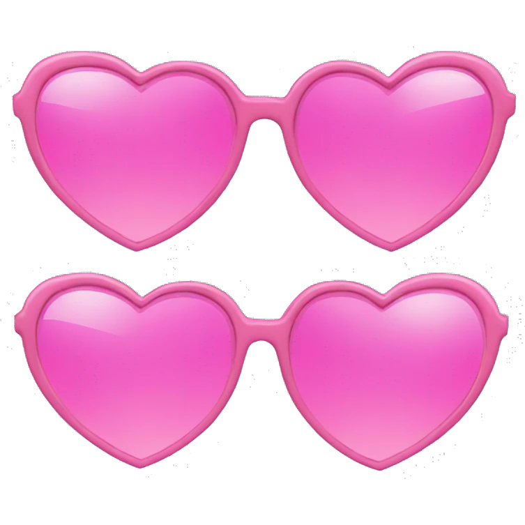 Pink heart shaped sunglasses  emoji