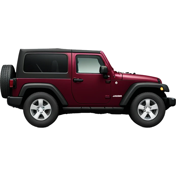 Burgundy 4 door jeep wrangler emoji