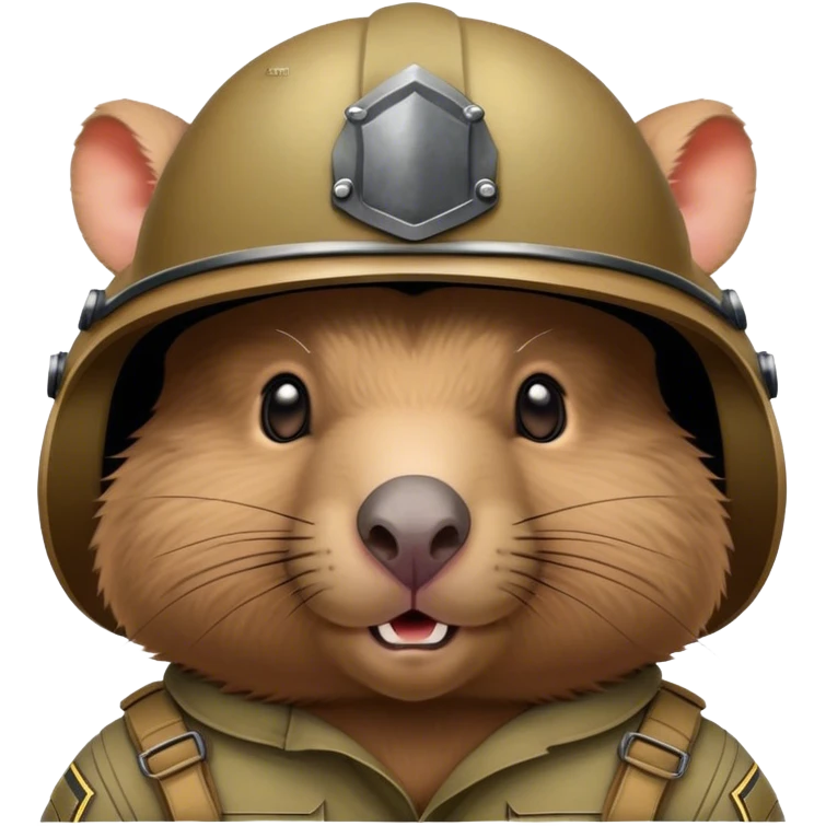 Military wombat emoji