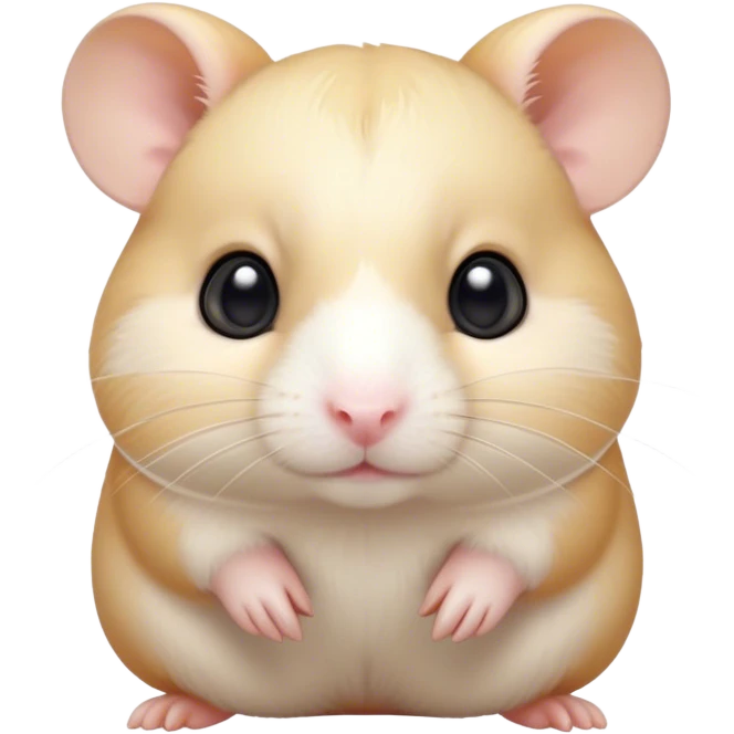 Cinematic Noble Cream Hamster Portrait Emoji, Poised and regal, with a tiny, compact build and a smooth, pristine cream coat, deep-set soulful dark eyes, Simplified yet sharp and sophisticated features, highly detailed, glowing with a soft, dignified glow, high shine, intelligent and energetic, stylized with an air of miniature elegance, focused and attentive, soft glowing outline, capturing the essence of a watchful and confident rodent, so majestic it feels as though it could scurry out of the screen with effortless authority! emoji