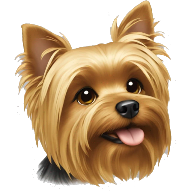 the Yorkshire terrier is golden in color emoji