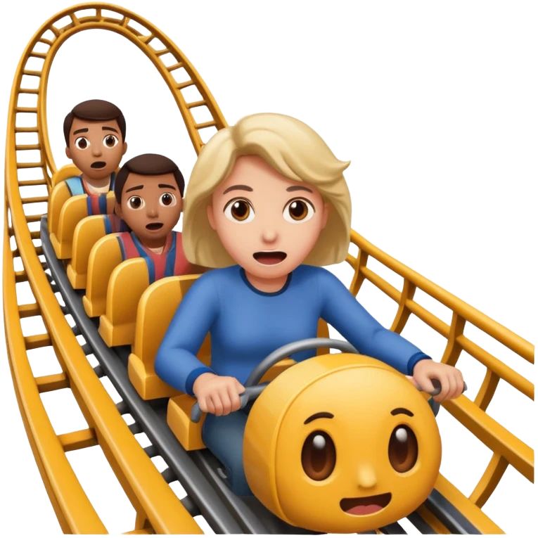 a person riding a rollercaster and being really scared emoji
