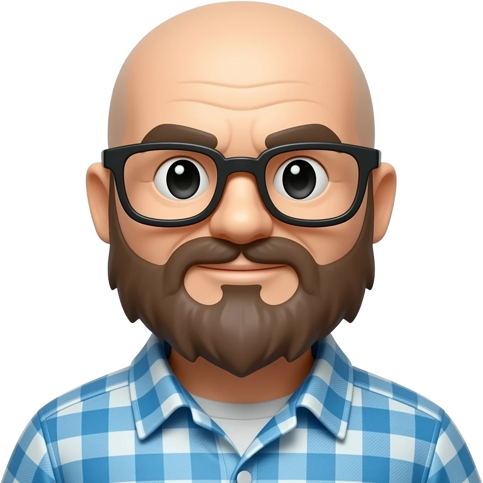 bald lego man with glasses and a long goatee emoji