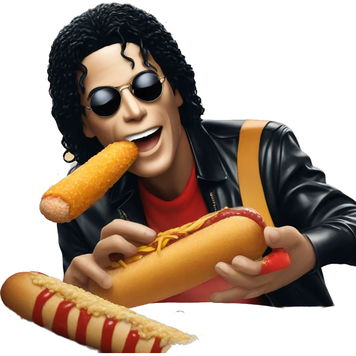 Michael Jackson eating a corndog emoji