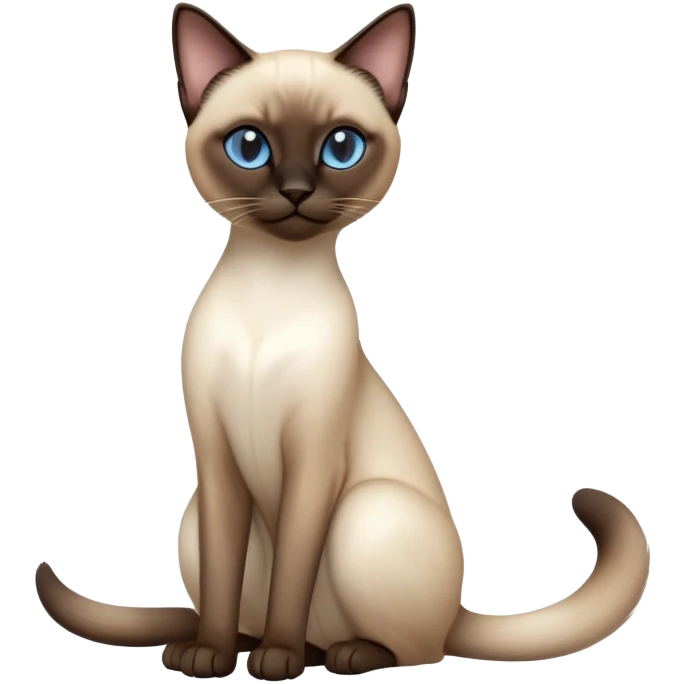 cinematic-[siamese cat]-realistic-full-body-sitting-emoji,-tail-curled-playfully-around-its-paws,-head-tilted-dramatically,-sleek-[siamese]-fur,-simplified-yet-realistic-focused-features,-highly-detailed,-glowing-with-an-almost-sarcastic-glow emoji