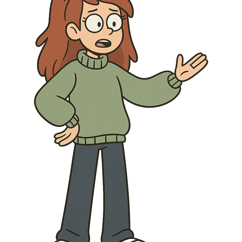 full body modern teenage girl wearing oversized sweater and pants emoji