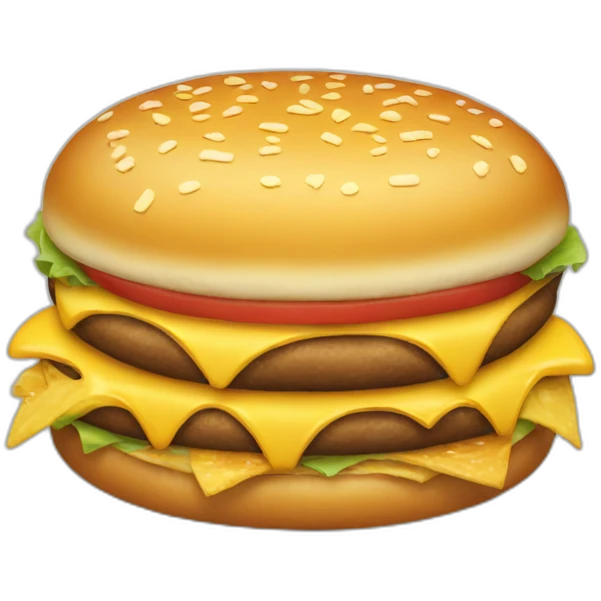 Triple cheeseburger emoji