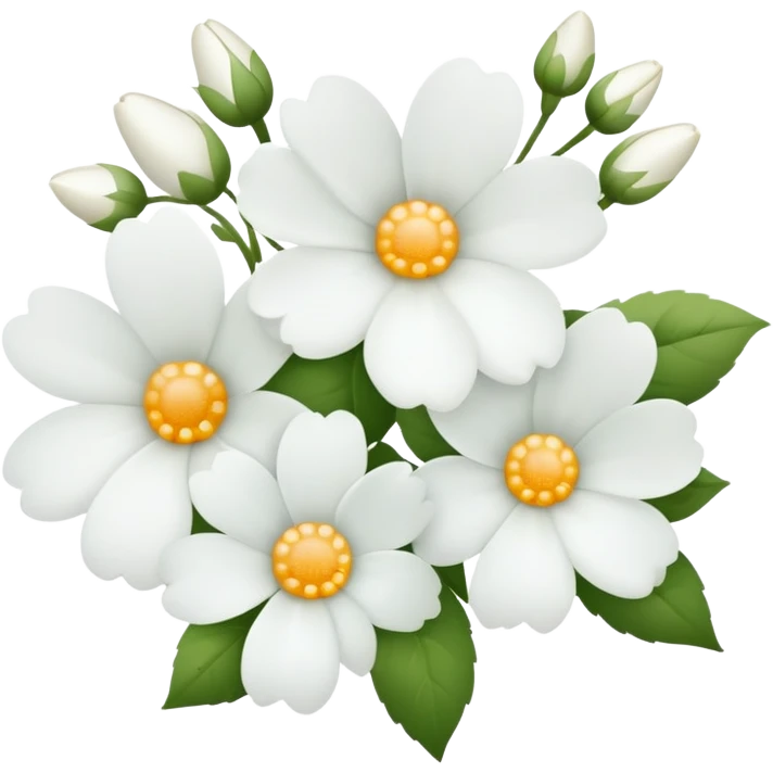 White flowers  emoji