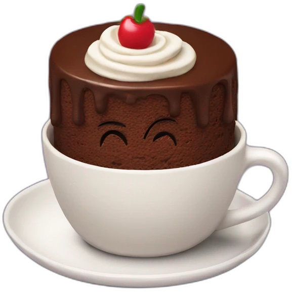 Chocolate mug cake emoji