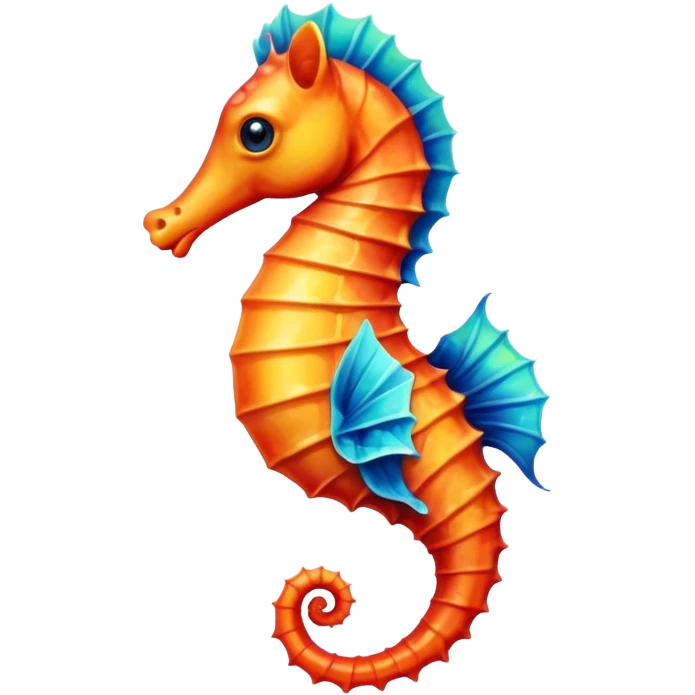 Seahorse with a poker look at me emoji