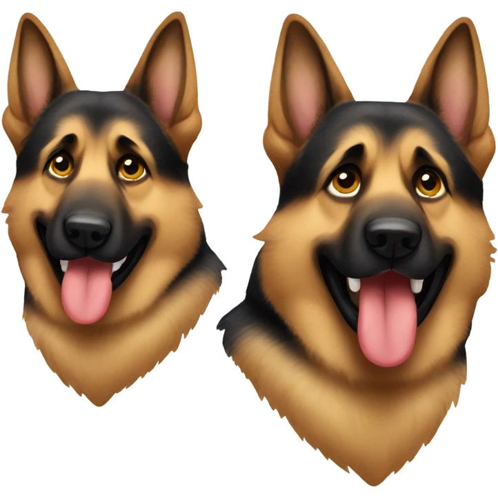 German Shepherd making sour face emoji
