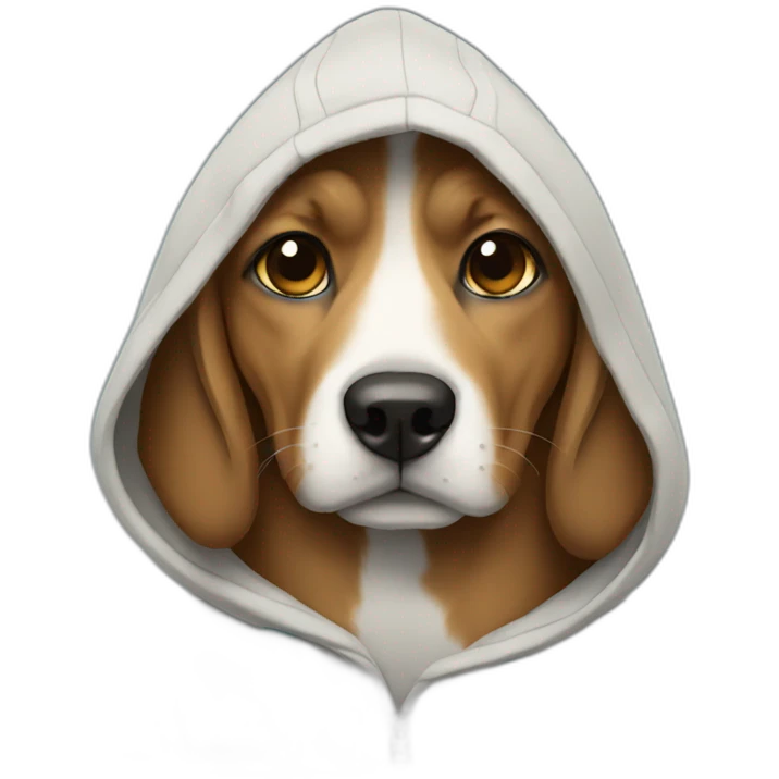 Dog wearing a hoodie emoji