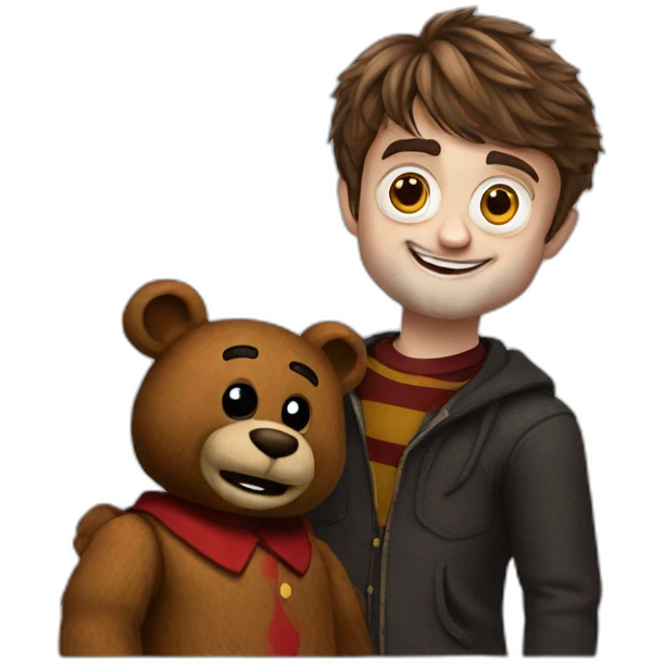 Daniel Radcliffe with Freddy Fazbear emoji