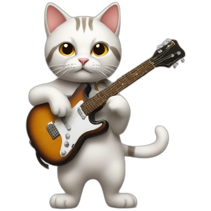 cat play guitar emoji